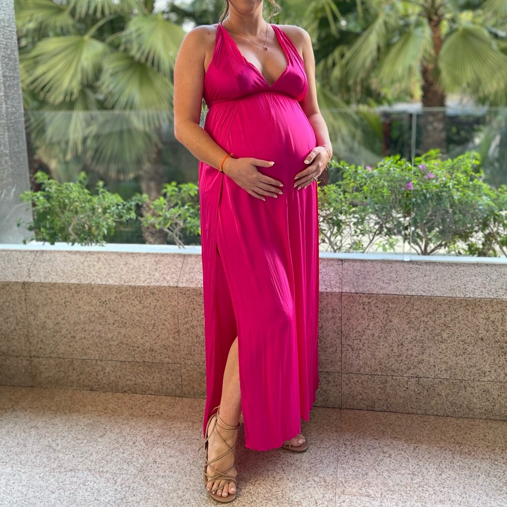 Indah River Maxi Dress in Pink from Revolve - wedding guest, resort, maternity